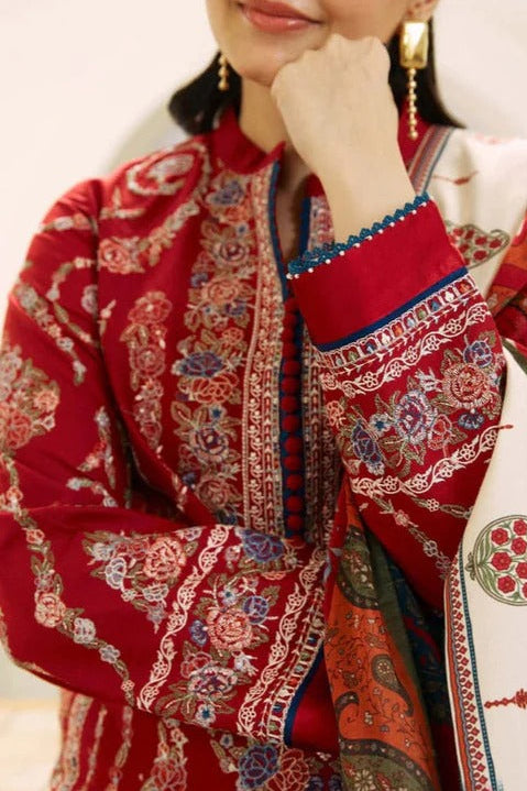 Zara Shah Jahan Embroidery 3PC Dhanak Suit